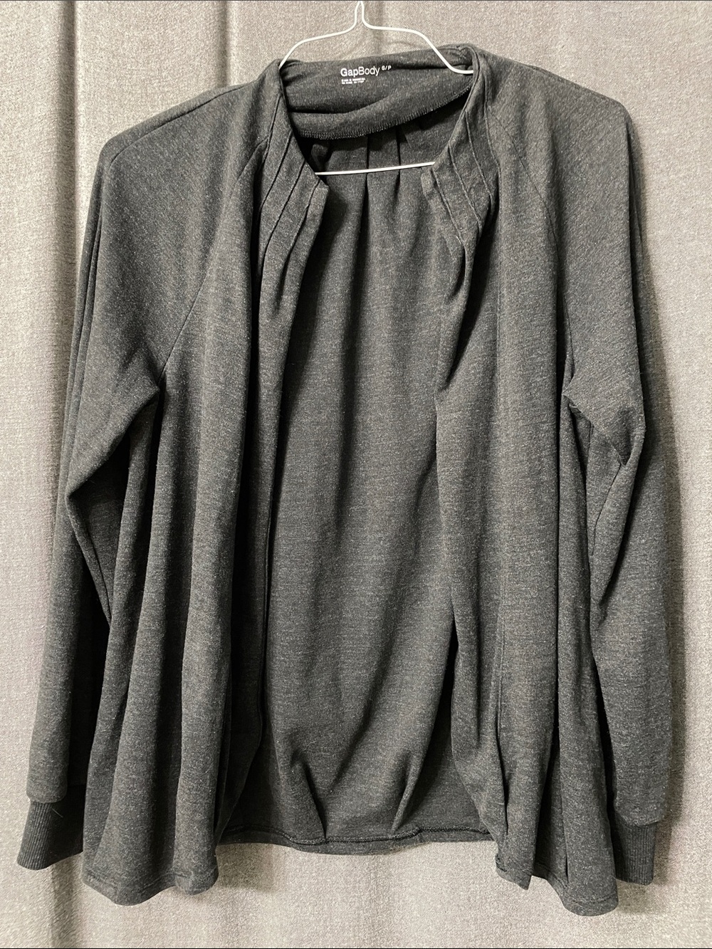 Women's GapBody Dark Gray Open-Front Cardigan
